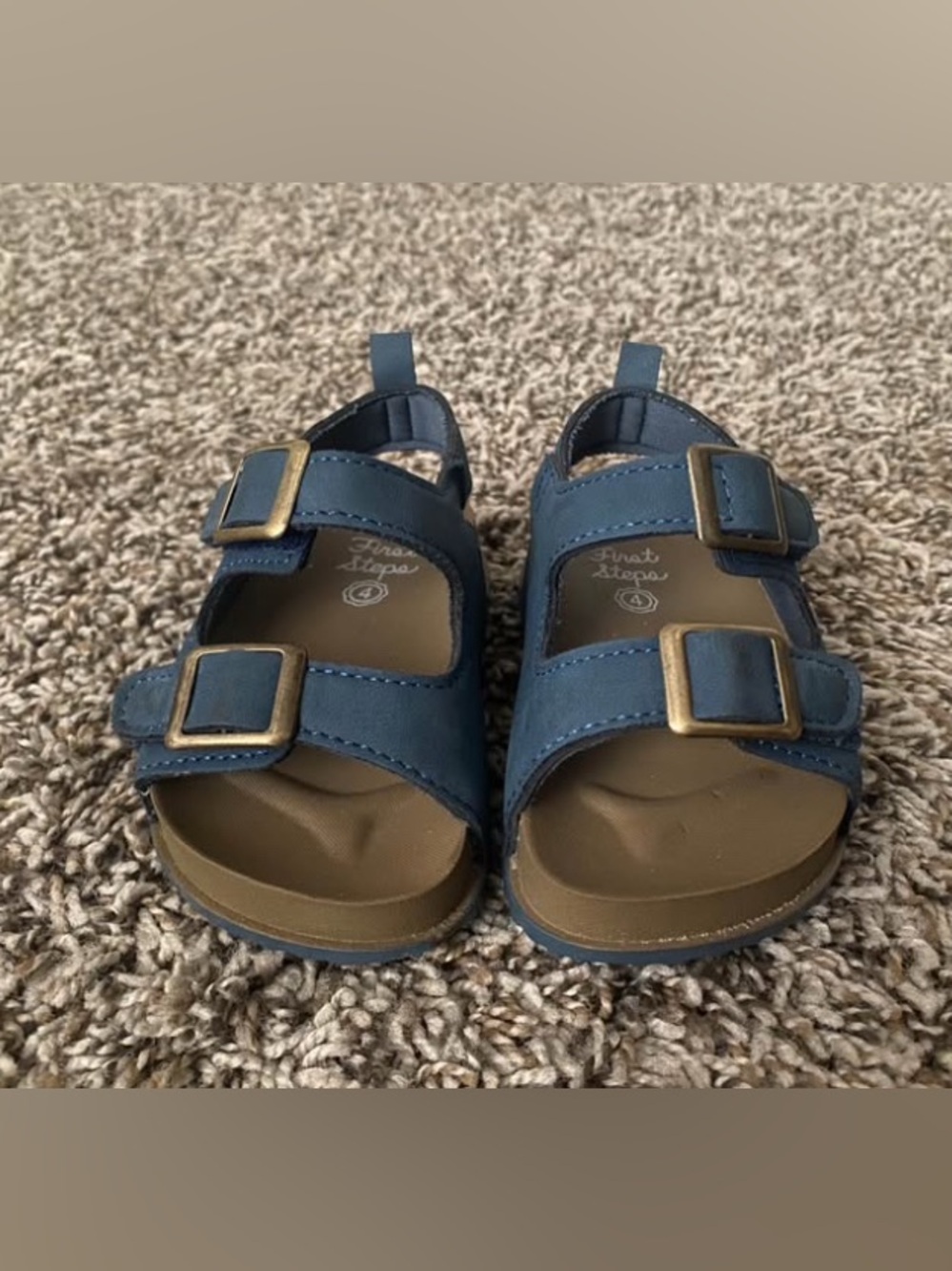 Navy Toddler Buckle Sandals - First Steps
